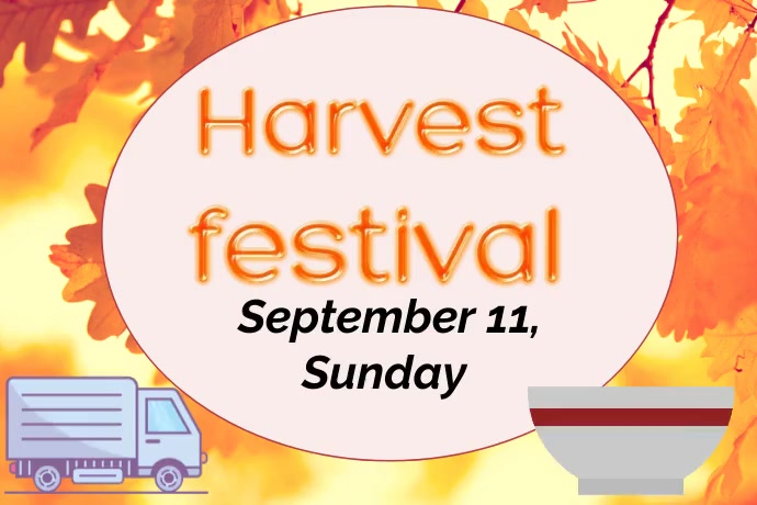 Harvest festival Poster template