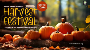 黑色 Harvest Festival Цифровой дисплей Template
