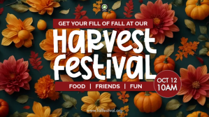 Rød Harvest Festival Digitalt display Template
