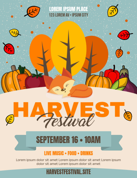 HARVEST FESTIVAL FLYER Template PosterMyWall
