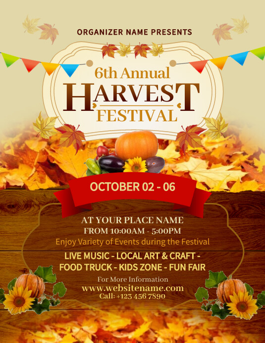 Harvest Festival Flyer Iflaya (Incwadi ye-US) template