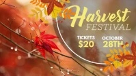 Harvest Festival Invitation Facebook Cover Video Template
