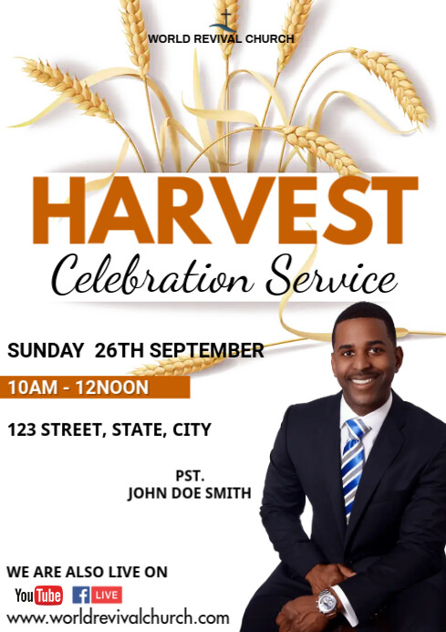 Harvest service A3 template