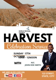 Harvest service A3 template