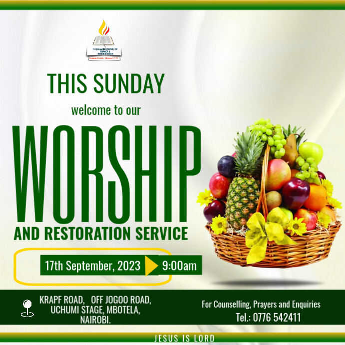 harvest service Instagram Post template