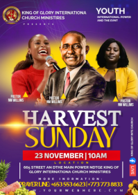 harvest sunday service A3 template