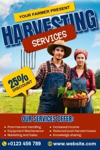 Harvesting Services Póster template