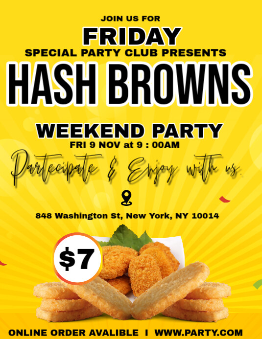 Hash browns Template | PosterMyWall