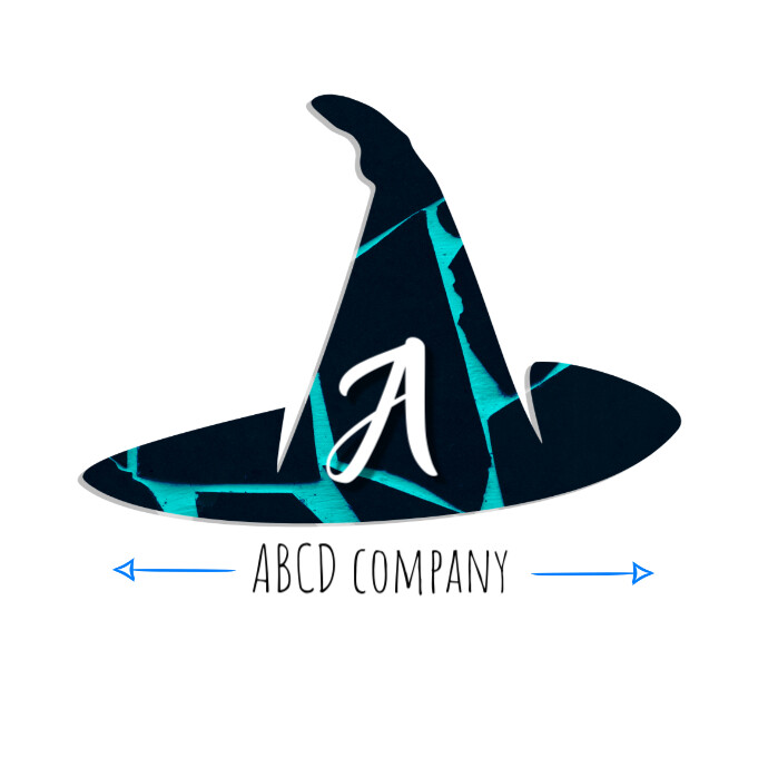 Hat logo with alphabet template