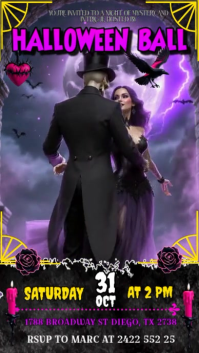 Halloween Dance Invitation Instagram Story template