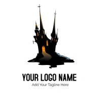 Haunted Castle Halloween Logo template