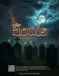 Black Halloween Party Flyer Template