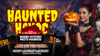 Haunted Havoc Halloween Party Night YouTube Thumbnail template