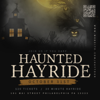 Black Haunted Hayride Event Сообщение Instagram Template