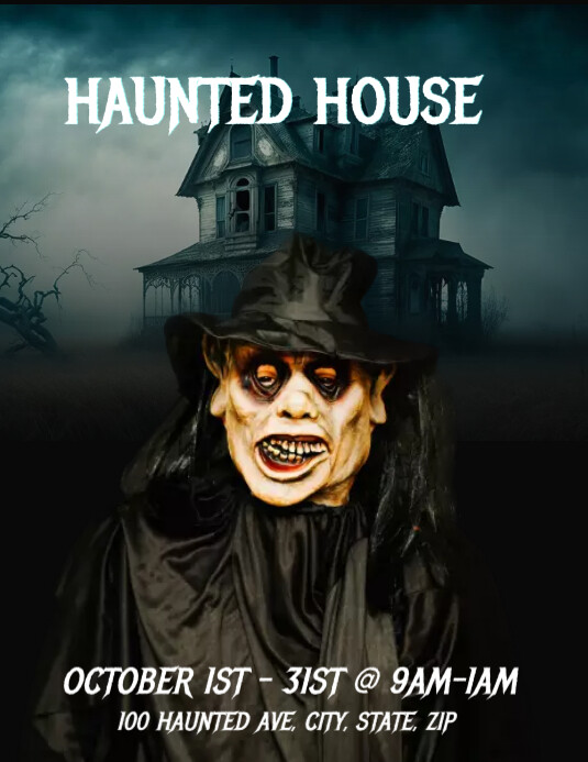 Haunted House Template PosterMyWall Haunted House Template PosterMyWall
