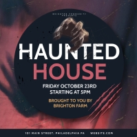 Hitam Haunted House โพสต์บน Instagram Template