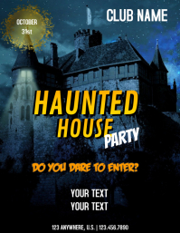 Halloween Haunted House Flyer Template | PosterMyWall