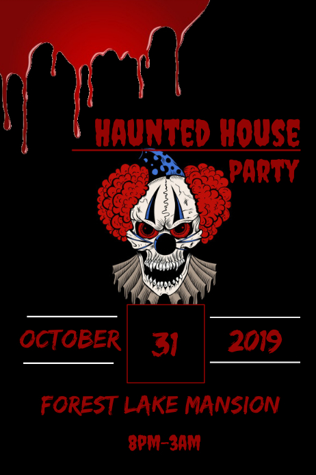 Haunted house flyer Template | PosterMyWall