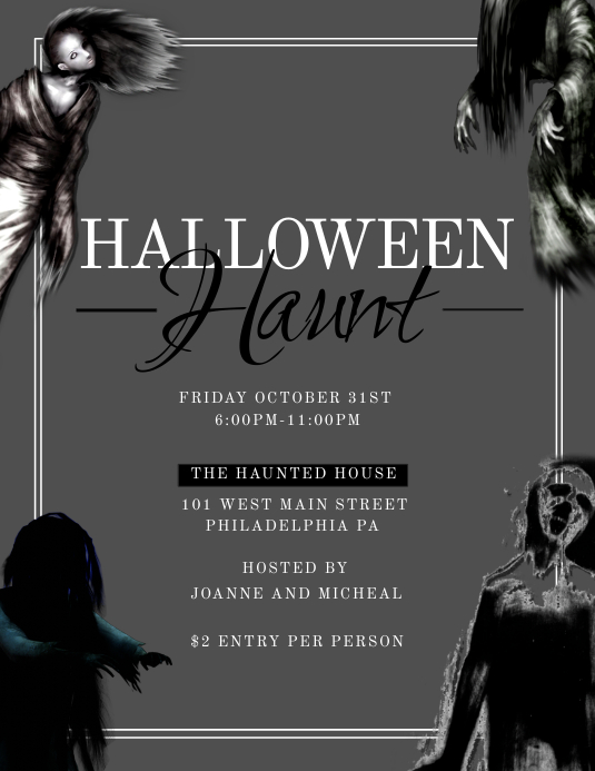 Haunted House template PosterMyWall Haunted House template PosterMyWall