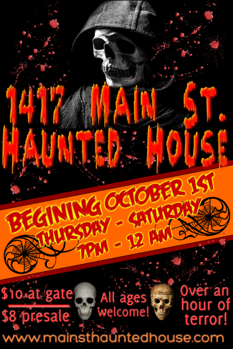 Haunted House flyer Templat | PosterMyWall