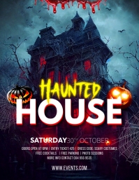 Halloween Haunted House Flyer Template | PosterMyWall