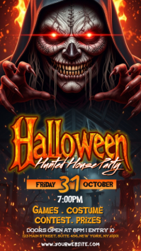 Haunted House Party Instagram Story template