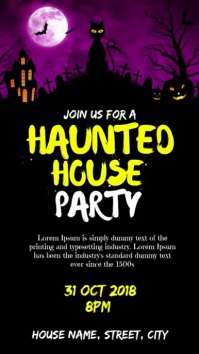 15 760 Haunted House Party Customizable Design Templates