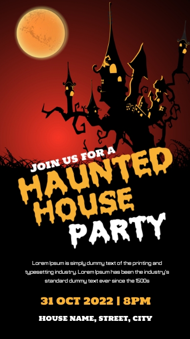 Haunted House Party Template Postermywall