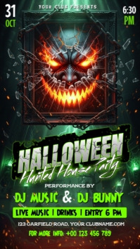 Haunted House Party Instagram Story template