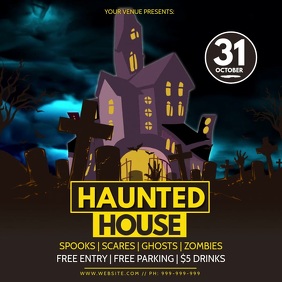 Haunted House Template | PosterMyWall