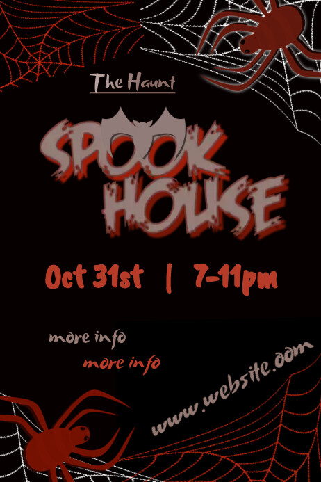 Haunted Rooftop Poster Haunted House Poster Templat | PosterMyWall