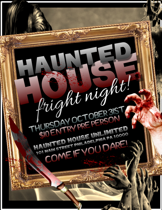 Haunted House Flyer Template Free Haunted House Flyer Template Free