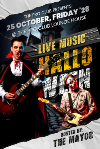 Haunted Mansion Music Poster Plakat template