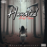 Haunted places CD mixtape cover album cover template
