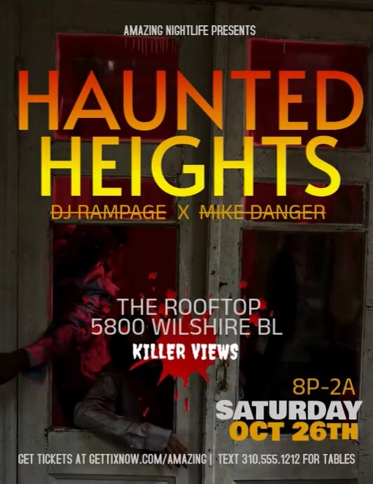 Copy of Haunted Rooftop Live Zombies & Audio Laugh | PosterMyWall