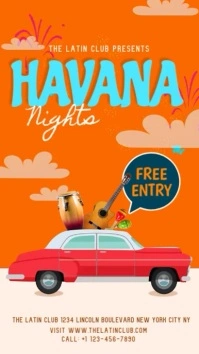 Havana Musical Night Signage Template Umbukiso Wedijithali (9:16)