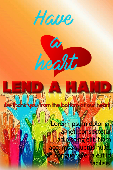 Have a heart Poster template