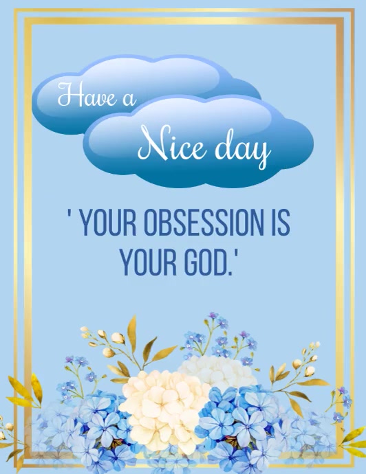 have a nice day, inspirational quote Flyer (US Letter) template