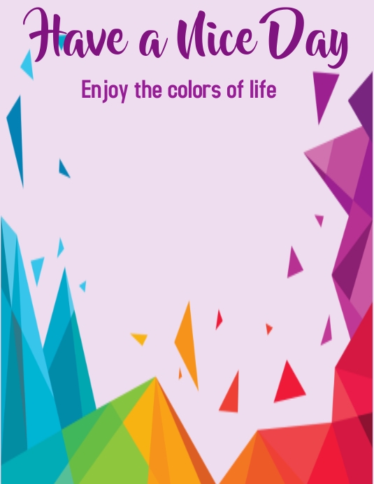 have a nice day Flyer (US Letter) template