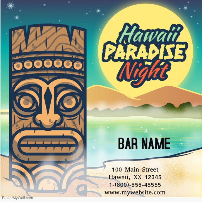 hawaii paradise template postermywall
