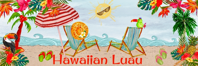 Hawaiian Luau Banner 2x6 Foot Banner Template PosterMyWall Hawaiian Luau Banner 2x6 Foot Banner Template PosterMyWall