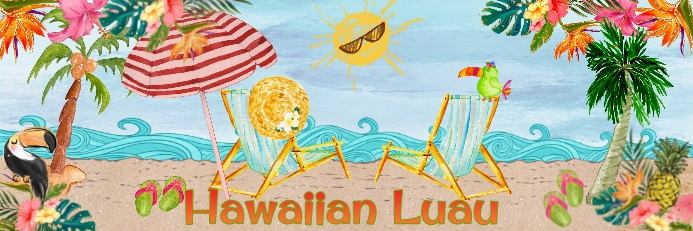 Hawaiian Luau Banner 2x6 Foot Banner Template | PosterMyWall