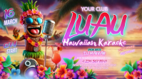 Hawaiian Luau Party Digital Display Video template