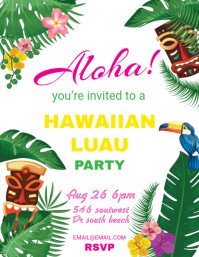 28 790 Luau Party Customizable Design Templates Postermywall