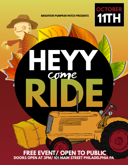 Hay Ride Template PosterMyWall