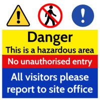 Warning Restricted Area Sign Template | PosterMyWall