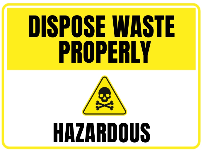 hazardous-waste-yard-sign-template-postermywall for Free Printable Hazardous Waste Labels Hazardous Waste Yard Sign Template | PosterMyWall for Free Printable Hazardous Waste Labels