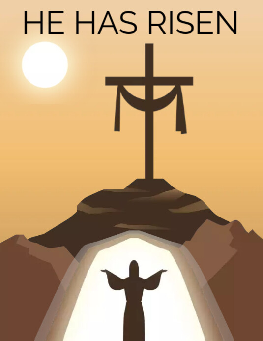 He Has Risen Template PosterMyWall