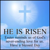 He is Risen, Easter Post Template | PosterMyWall