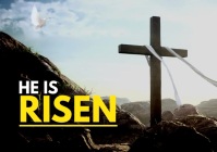 he is risen, good friday, church, easter A4 template